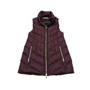 ATHLETA Downalicious Goose Down Puffer Vest Women XSP Purple Lightweight Parka